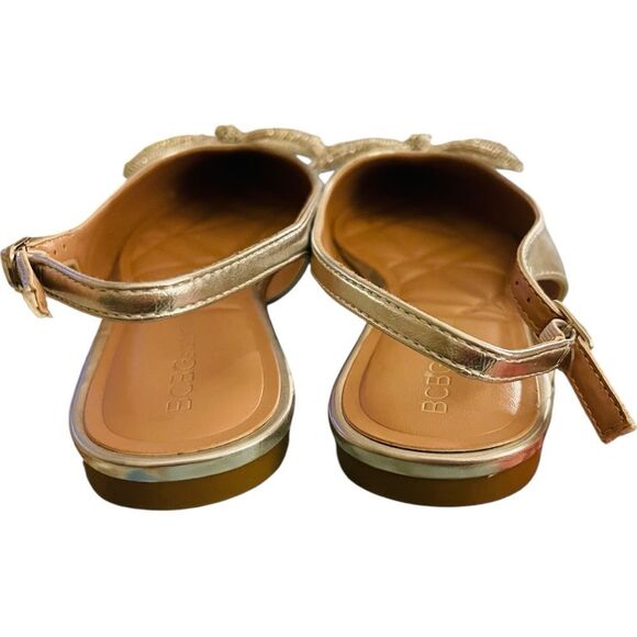 BCBGeneration Kristin Silver Pointed Flat Slingback - Picture 8 of 9